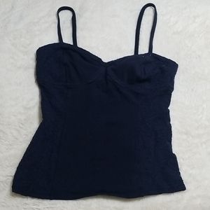 Abercrombie & Fitch lacy, navy blue, camisole top